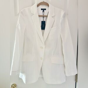 NWT Rag & Bone Charles White Linen Blazer Size 8